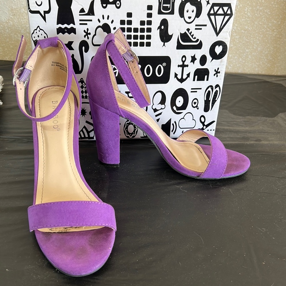 Bamboo Purple Heels size 7 1/2